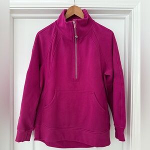 EUC Lululemon Scuba oversized funnel neck half zip, long, XS/S
